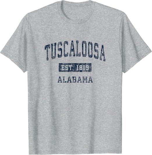 Tuscaloosa Alabama AL Vintage Sports Design Navy TShirt